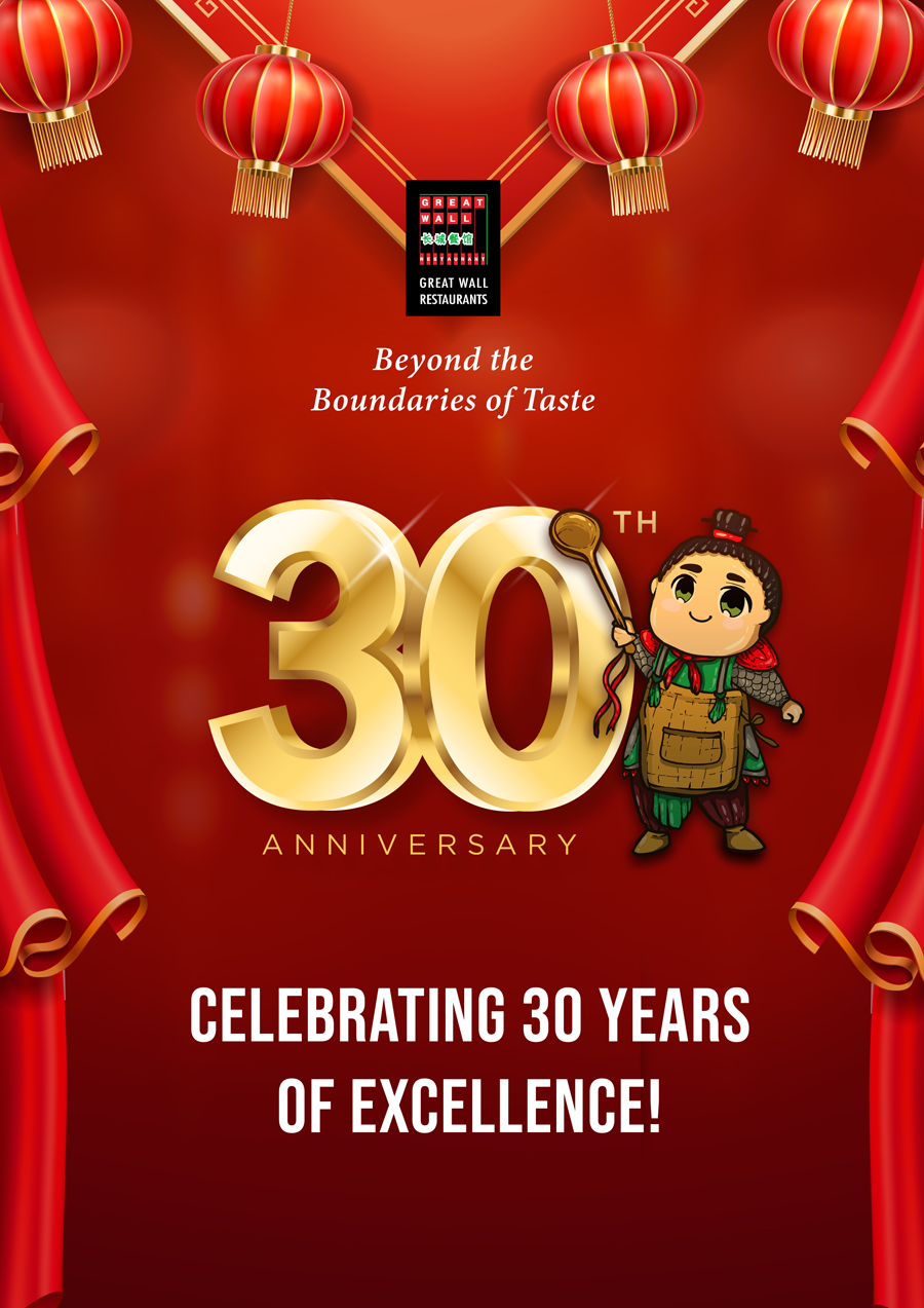 Great Wall Restaurant celebrates 30th Anniversary