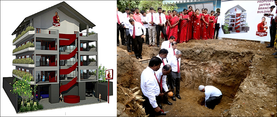 Ceylinco Life begins work on new 5 storey eco friendly building for Jaffna branch