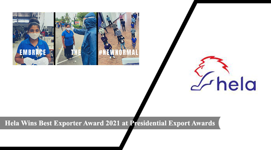 Hela Best Exporter Award 2021 at Presidential Export Awards