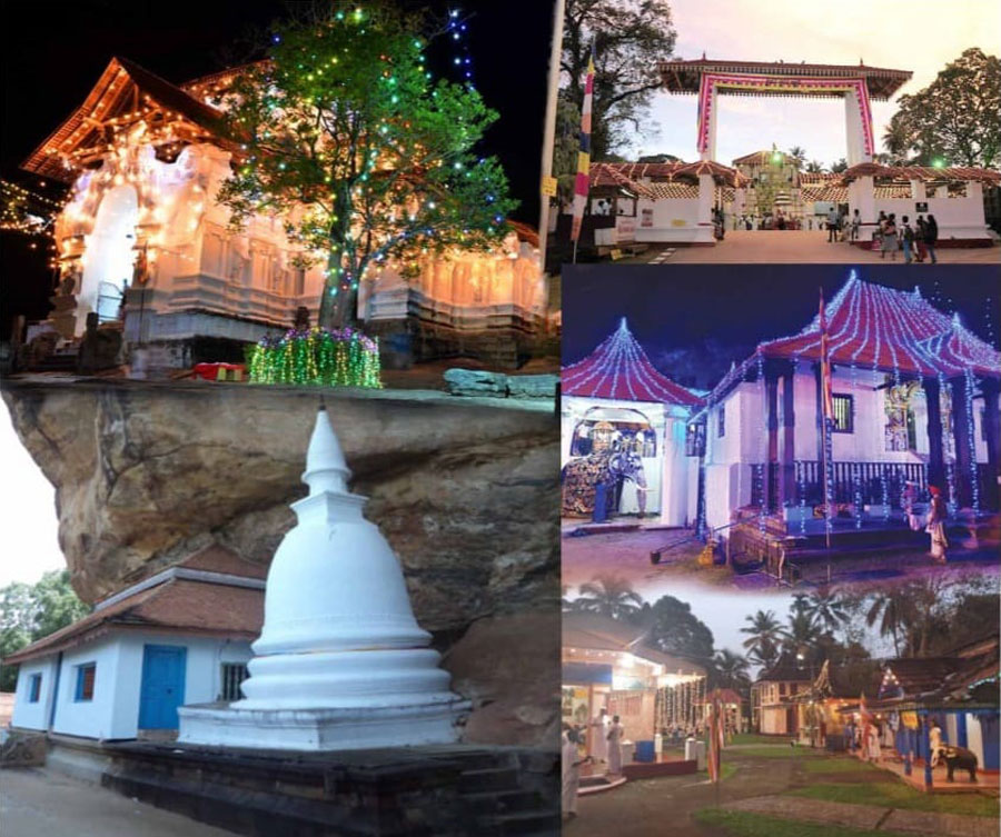 Swadeshi Khomba illuminates five most important historic places of worship under the theme Swadeshi Khomba Aloka Puja Sathkaraya during the annual Esala festival