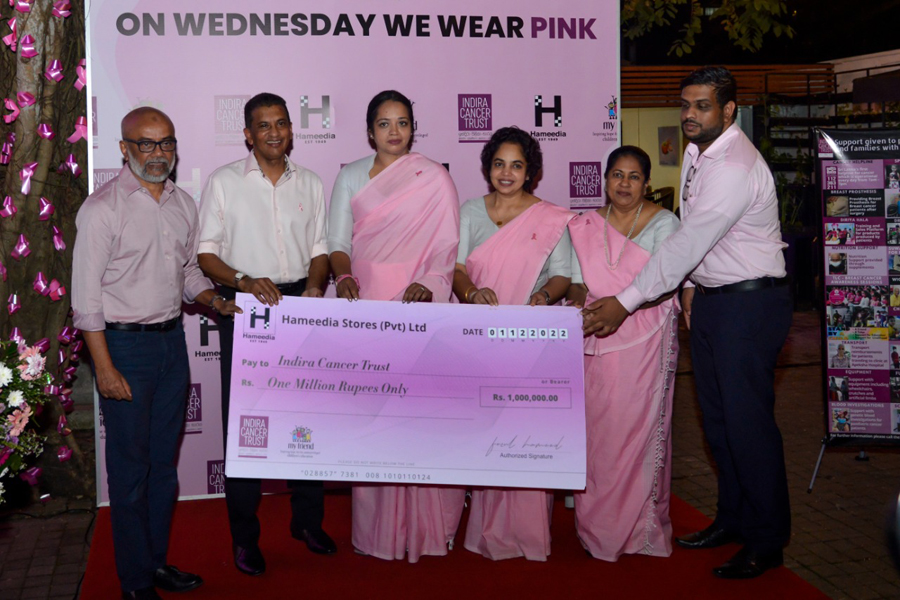 Hameedia continues partnership with Indira Cancer Trust by donating Rs.1 million from its Pink Collection sales