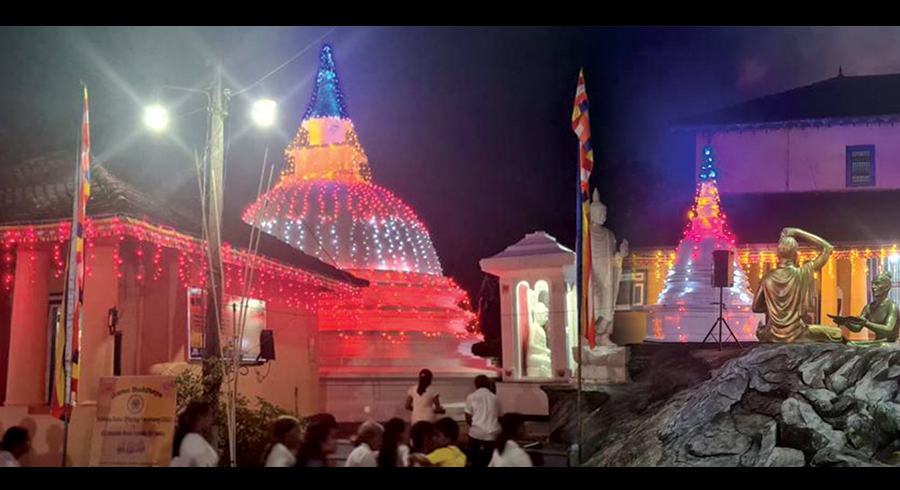Swadeshi Khomba illuminates Attanagalla Raja Maha Viharaya
