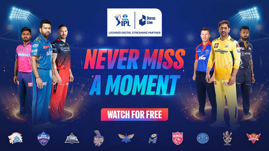 Watch IPL 2023 live from wherever you are on Daraz Live absolutely free