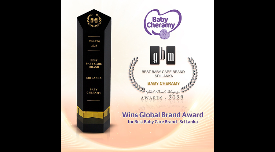 Baby Cheramy Crowned Best Baby Care Brand Sri Lanka 2023 at Global Brand Awards