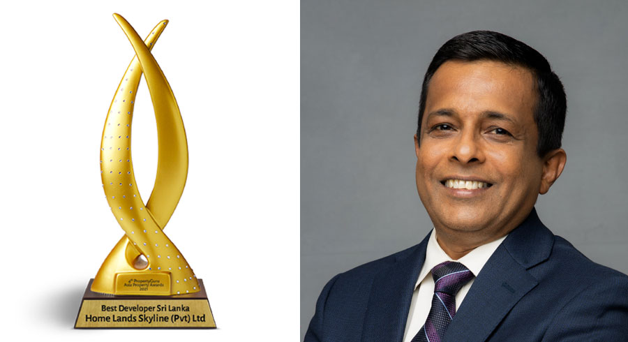 Home Lands Skyline was awarded BEST DEVELOPER Sri Lanka at 4th Annual PropertyGuru Asia Property Awards 2021