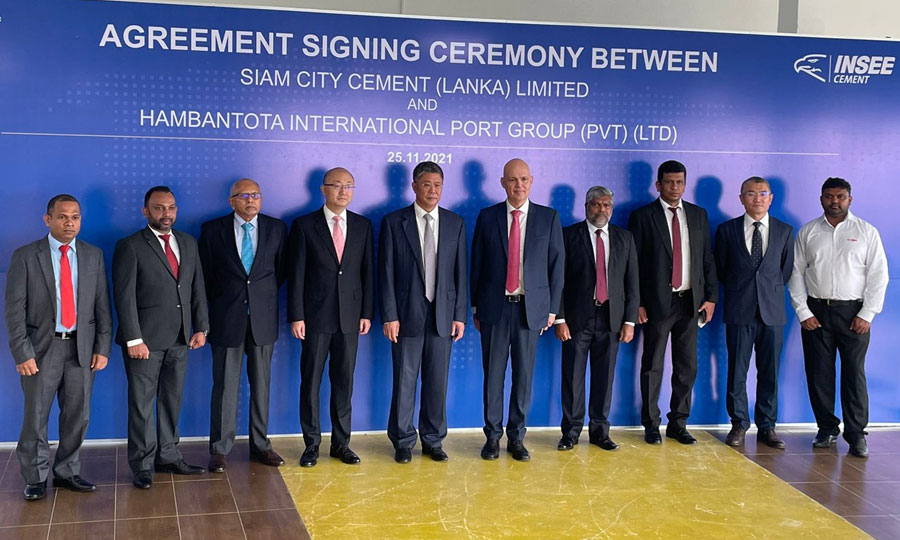 INSEE Cement signs MOU with The Hambantota International Port Group to improve supply chain efficiency