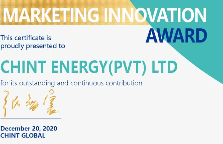 Sri Lanka wins Marketing Innovation Award 2020 at Global CHINT Awards Ceremony