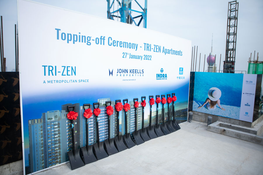 TRI ZEN celebrates topping off ceremony