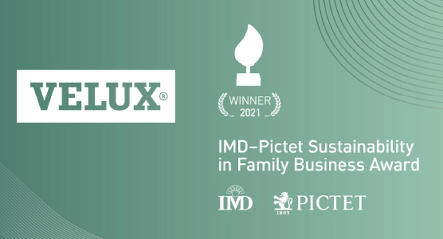 VELUX Group wins 2021 IMD Pictet Sustainability in Family Business Award