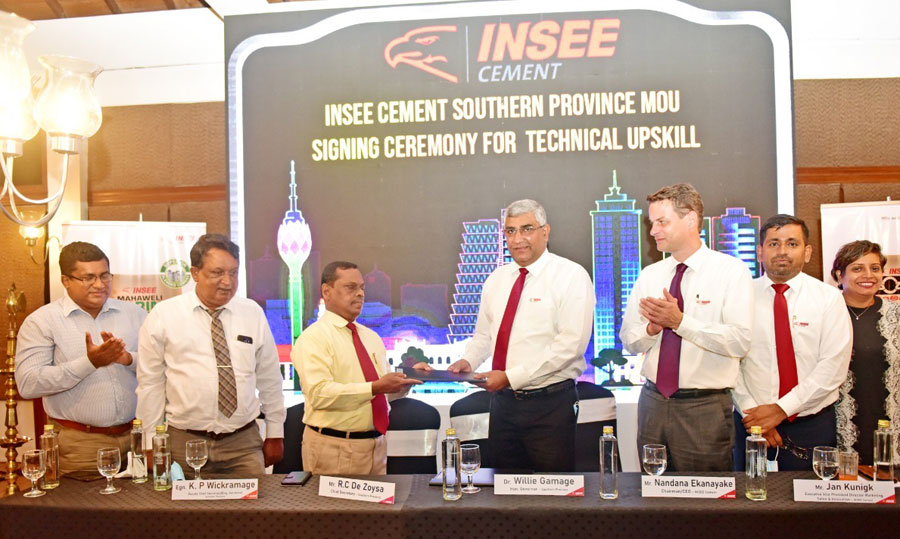INSEE Cement signs MOU with Southern Provincial Council extending Technical Officers and Provincial Engineers Skills Development Programme