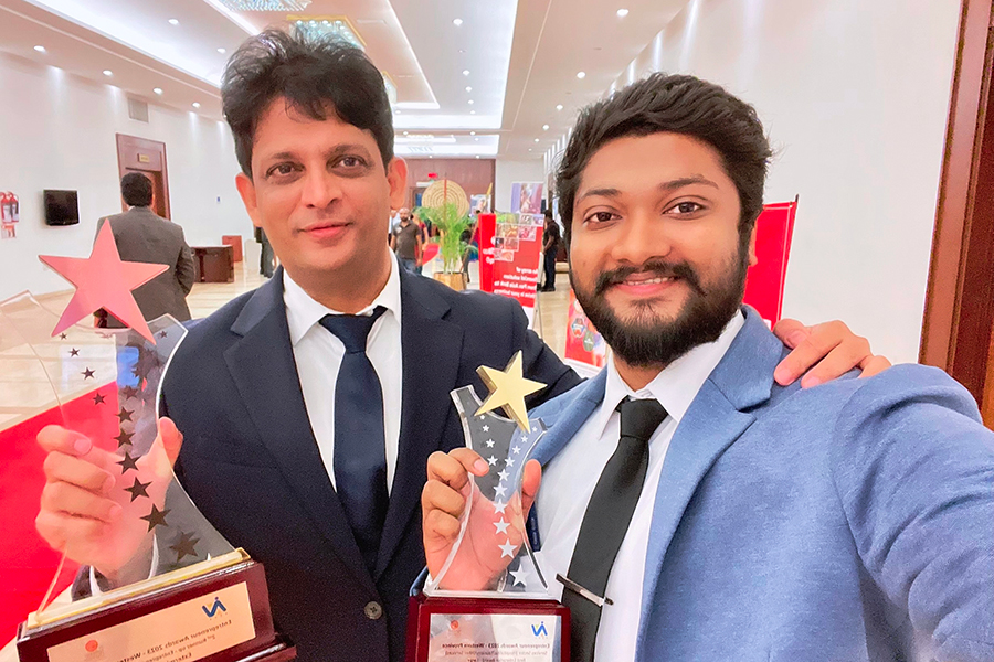Marlon Ferreira the founder and managing director of Exterminators PLC and Sentario UK Limited has been recognised for his outstanding entrepreneurship at the Sri Lankan Entrepreneur of the Year Awards held at BMICH Colombo