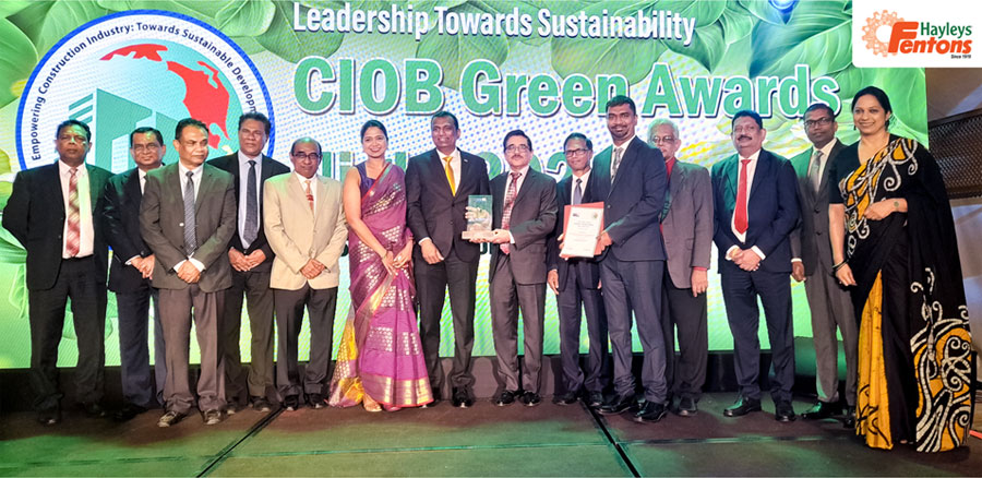 Hayleys Fentons earns Platinum Award Highest Recognition for Sustainability Leadership at CIOB Green Awards