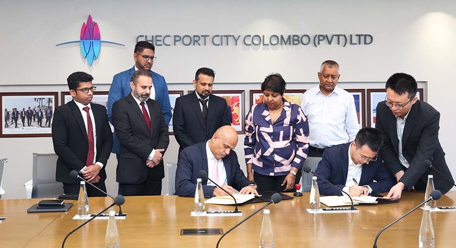 Agreement signed for Port City Colombo s first Commercial Office Development the iconic Colombo Gateway