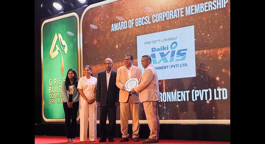 Daiki Axis Sri Lanka Honoured for Green Leadership and Innovation in Wastewater Solutions