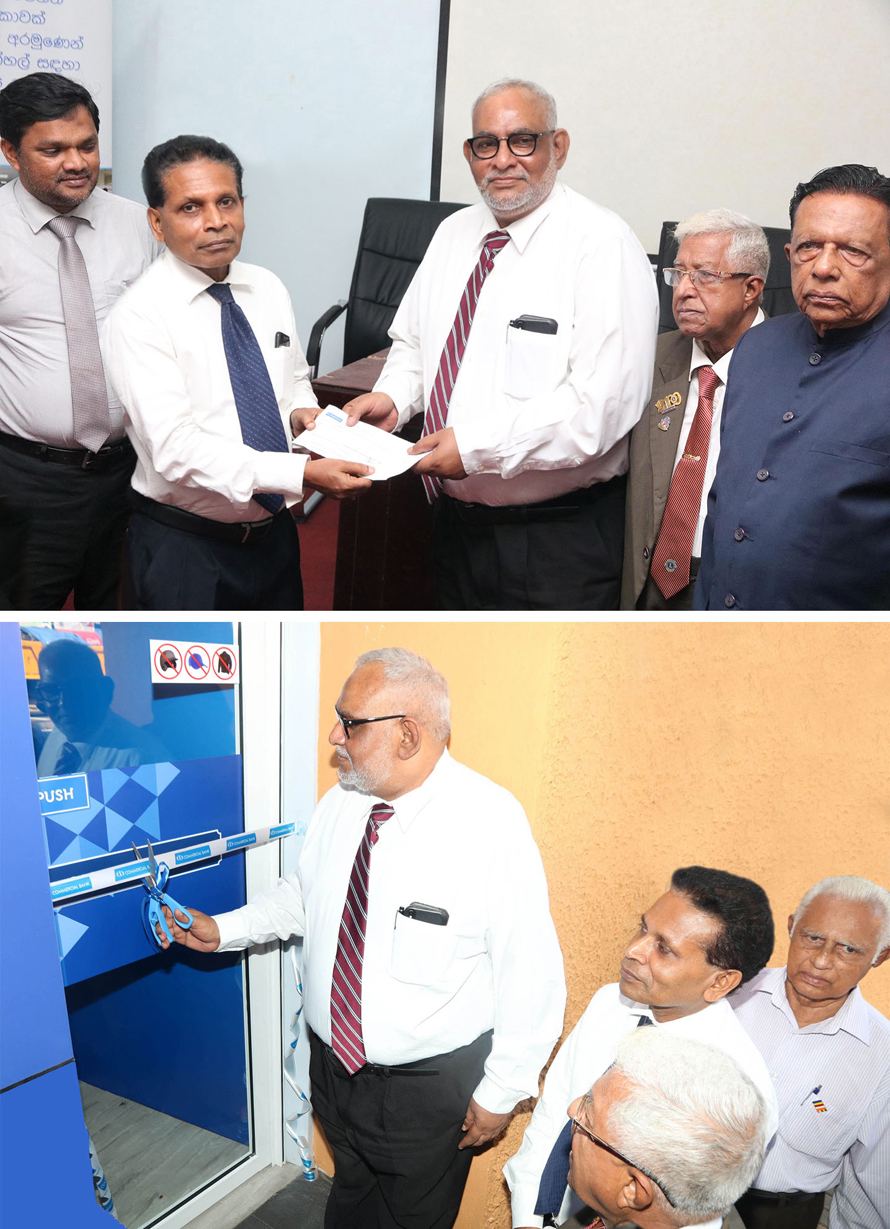Combank assists welfare project installs ATM at National Eye Hospital