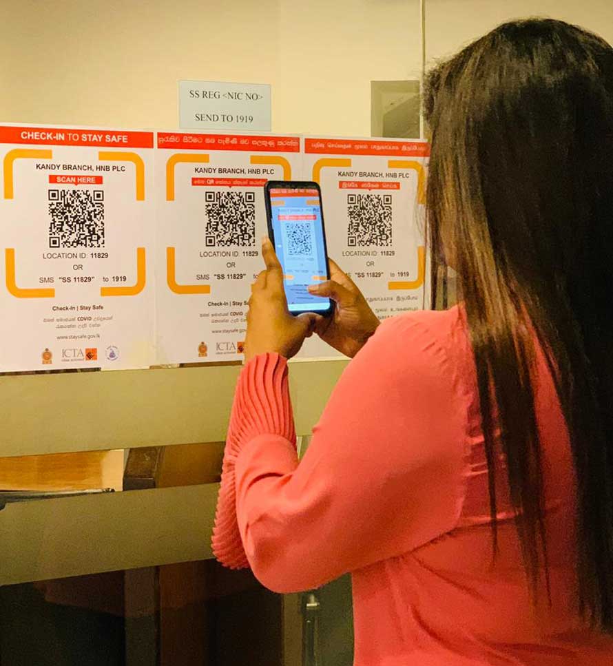 HNB launches Stay Safe COVID tracer QR codes across all branches and facilitates QR reading using SOLO App