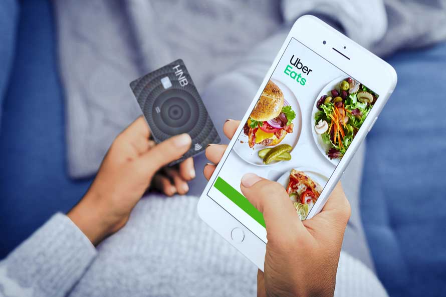 HNB offers Cashback to Credit Cardholders for orders on Uber Eats