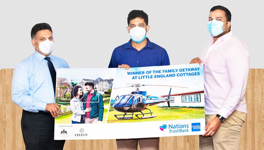 Cardmember pumps fuel with Nations Trust Bank American Express and wins a trip to fly to The Little England Cottages Nuwaraeliya