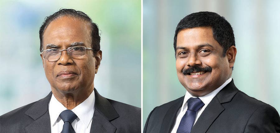 Commercial Bank Chairman Justice K. Sripavan and MD Mr S. Renganathan