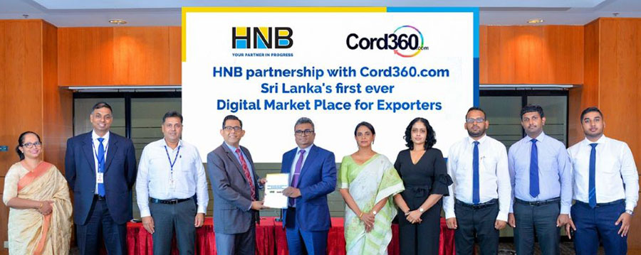 HNB partnership with Cord360.com Sri Lankas first ever Digital Market Place for Exporters