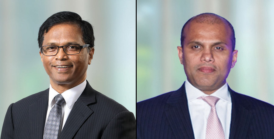 Commercial Bank Chairman Prof. A. K. W. Jayawardane and Deputy Chairman Mr Sharhan Muhseen