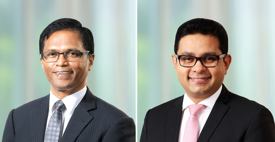 Commercial Bank Chairman Prof Ananda Jayawardane and Managing Director CEO Mr Sanath Manatunge