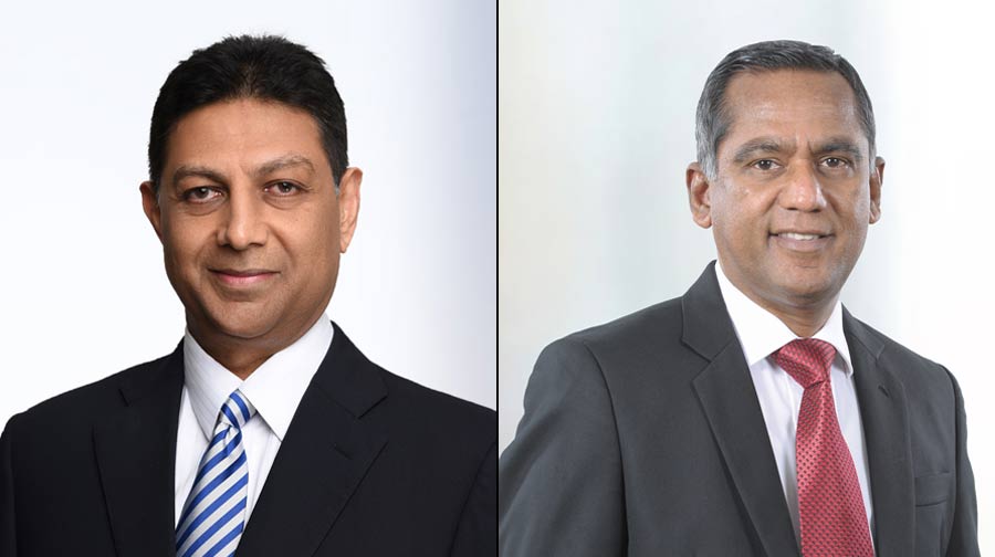 Harsha Amarasekera Chairman Sampath Bank PLC and Nanda Fernando Managing Director Sampath Bank PLC