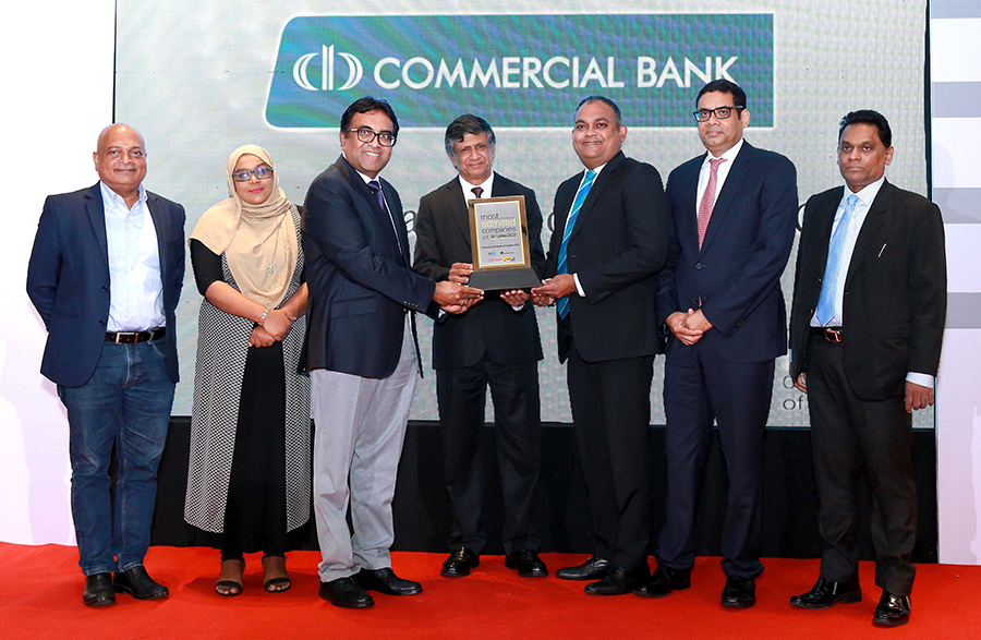 ComBank honoured as one of Sri Lanka s 10 Most Admired Companies for 5th year