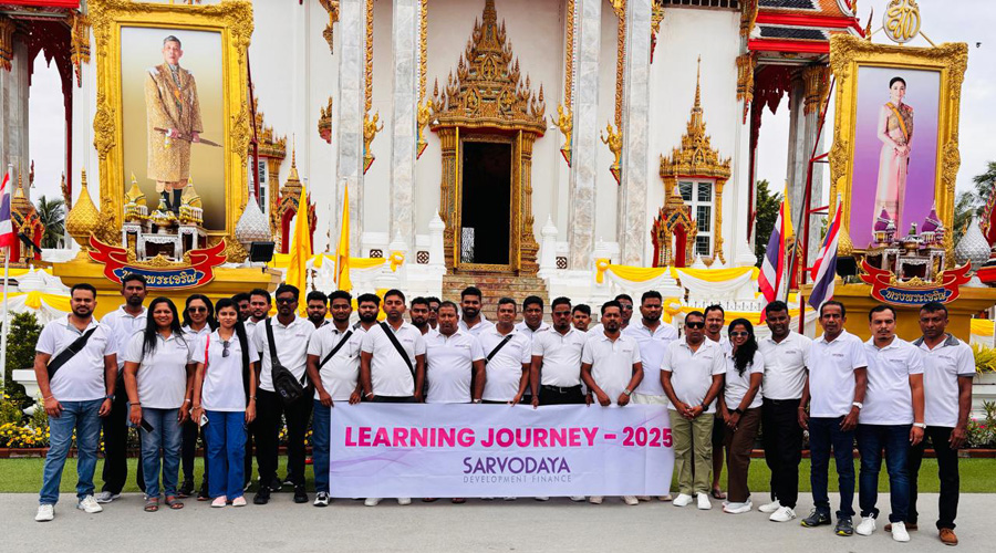 Sarvodaya Development Finance Rewards 31 High Performers with Learning Tour to Thailand