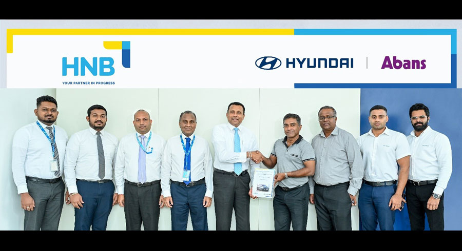 HNB partners with Abans Auto Pvt Ltd to offer unmatched Leasing for Hyundai buyers