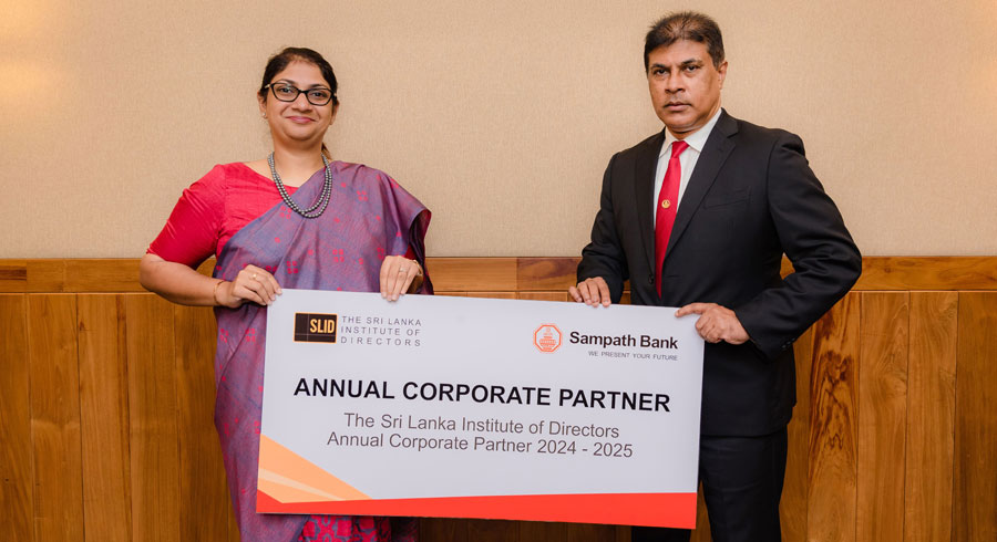 Sampath Bank at the forefront of Corporate Governance as Platinum Partner of The Sri Lanka Institute of Directors for the second consecutive year