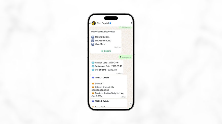 First Capital Revolutionizes Treasury Bill and Bond Auctions with Bidding through WhatsApp Integration