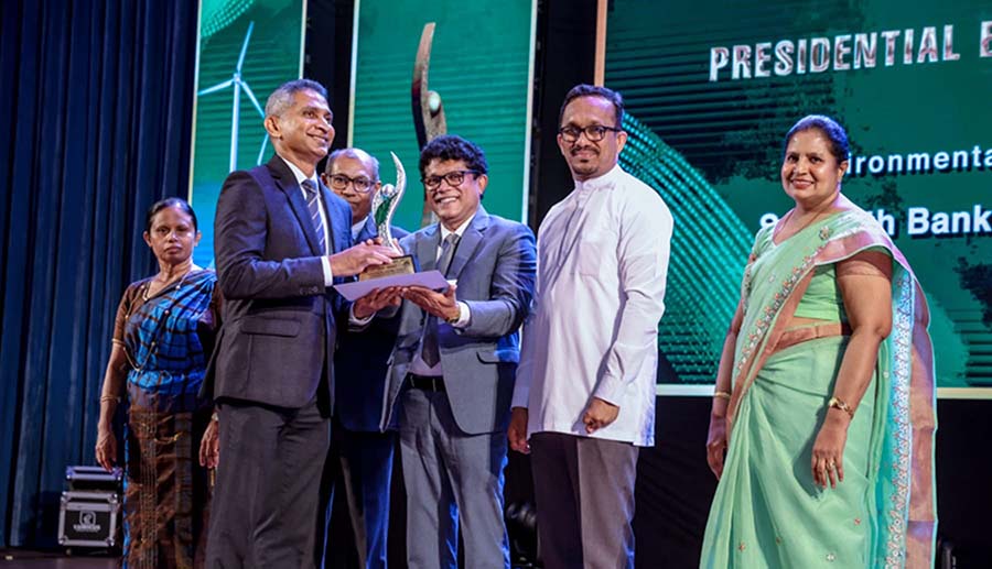 Sampath Bank Honoured at the Presidential Environmental Awards 2025 for its Commitment to a Greener Sri Lanka