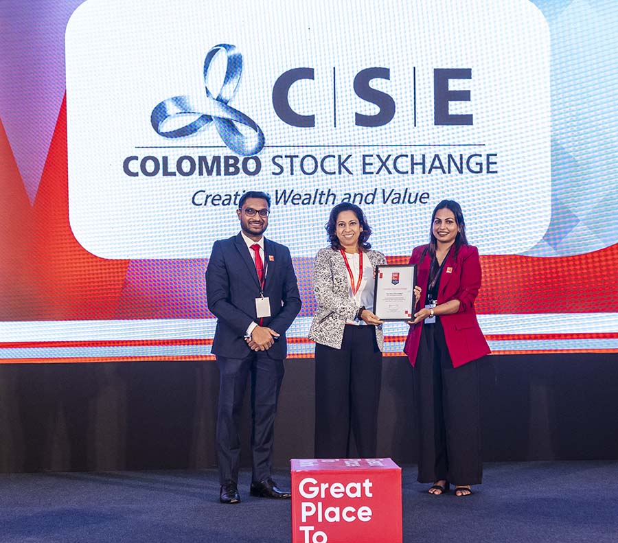 Colombo Stock Exchange receives Great Place To Work certification for 4th consecutive year Image