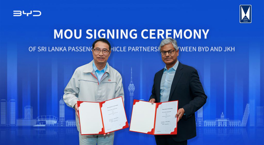 BYD and John Keells Group Forge Partnership for Passenger Vehicle Business in Sri Lanka