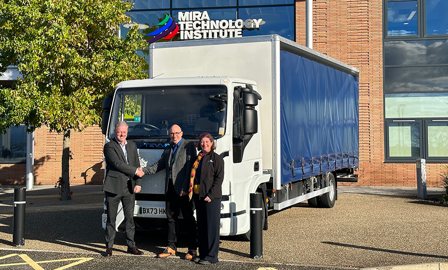 Battery Electric Tevva Truck Set to Drive Skills At Mira Technology Institute