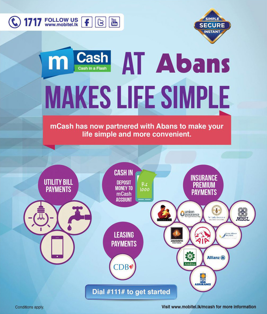 Mobitel mCash partners with Abans