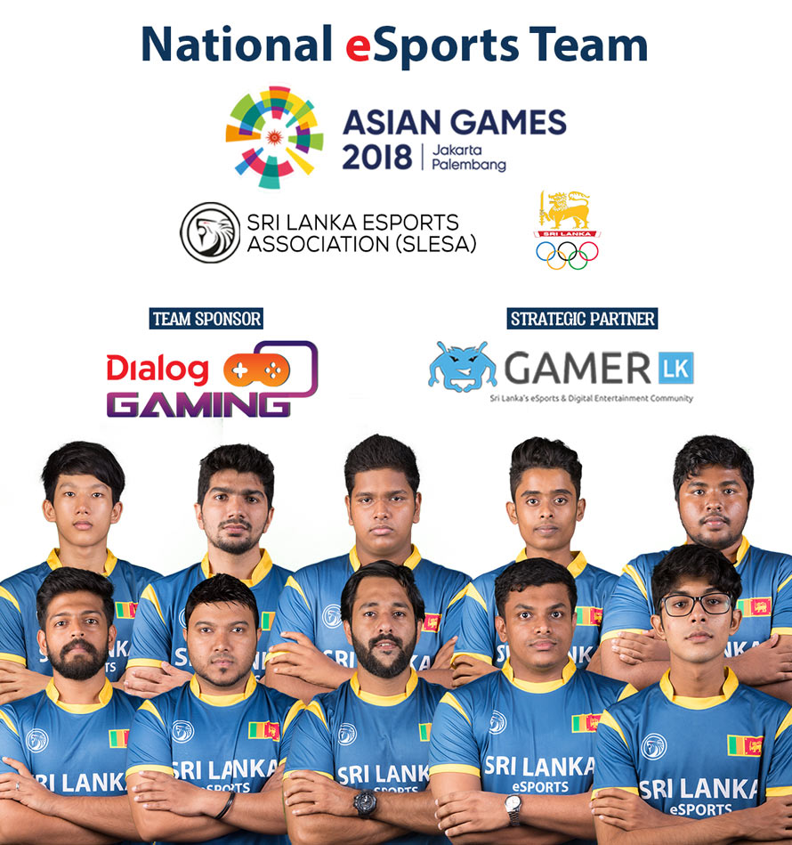 National eSports team sponsored by Dialog Gaming to represent Sri Lanka at Asian Games 2018