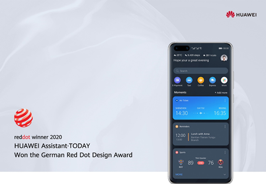 HUAWEI Assistant TODAY Wins World Renowned Red Dot Award 2020
