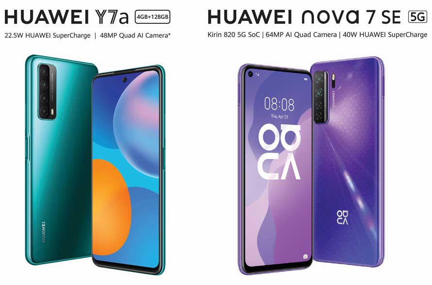 Huawei Nova 7 SE and Huawei Y7a are the mid range smartphones to watch out for in 2021