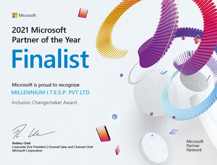 MillenniumIT ESP recognized as a finalist of 2021 Microsoft Inclusion Changemaker Partner of the Year