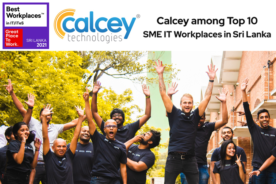 Calcey among Top 10 SME IT Workplaces in Sri Lanka