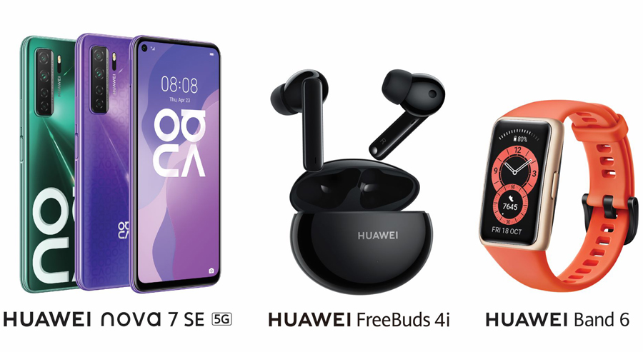 Huawei Nova 7 SE Huawei FreeBuds 4i and Huawei Band 6 combination integrates unmatched smart capabilities