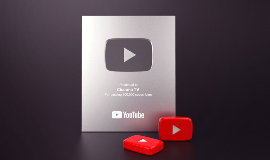 Charana TV achieves YouTube Creator Award a first ever milestone in the Telecommunications Industry