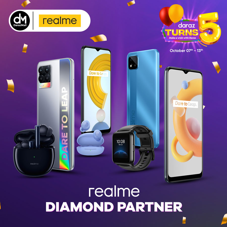Realme and Daraz.lk diamond partnership at Daraz Turns 5 brings many smartphone rewards for Lankan youth