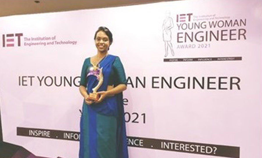 SLT MOBITEL Senior Engineer Pramodya Senanayaka awarded prestigious IET Young Woman Engineer of the Year 2021