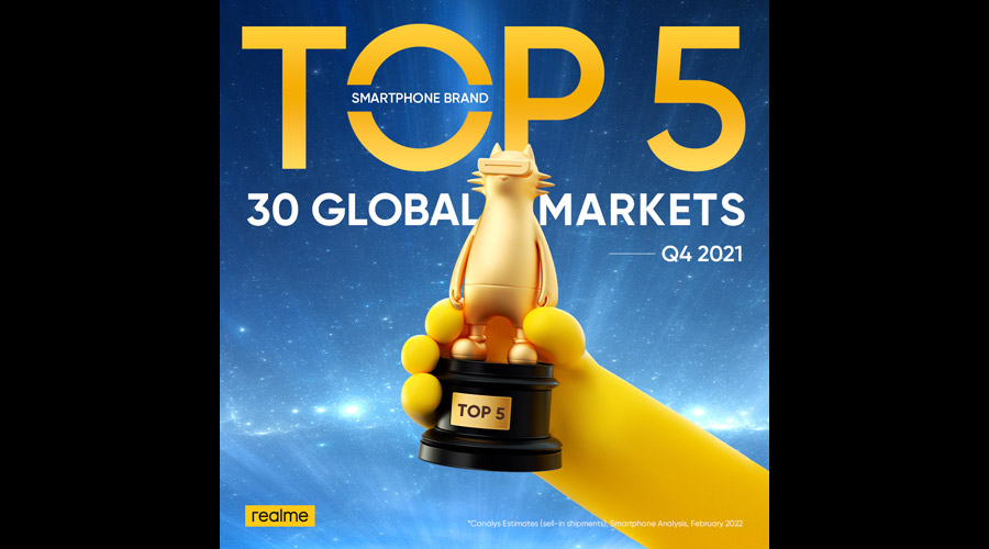 realme Maintains Strong Global Growth in Q4 enters TOP 5 Spot in Western Europe for the First Time