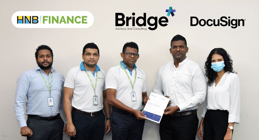 Bridge Advisory and Consulting accelerates HNB FINANCE digital transformation journey by facilitating DocuSign integration