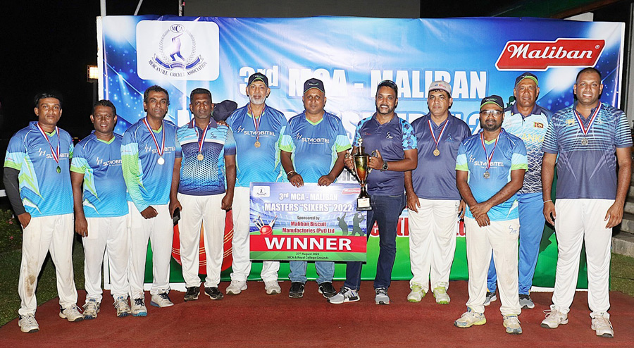 SLT MOBITEL triumphs as Joint Champions at 3rd Maliban MCA Annual Masters Cricket Sixes 2022
