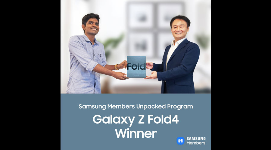 Samsung Member wins Galaxy Z Fold4 at Members Live Unpacked Event